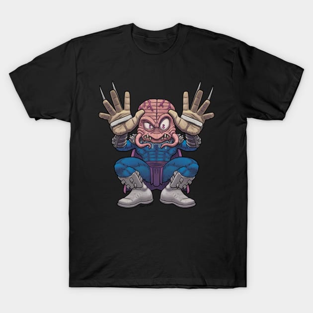 The brain of Krang and the Strength of Shredder T-Shirt by JENNEX